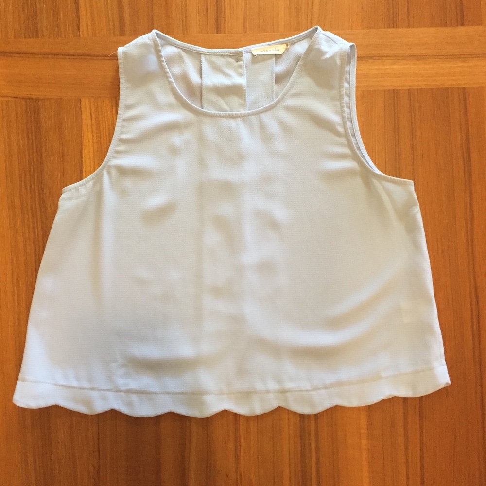 Baby Blue Sleeveless Top